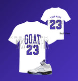 Shirt to Match Jordan Retro 5 Concord, Retro 5 Concord Shirt, Concord Sneaker Tee Customizable Tee