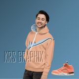 All Over Print Hoodie To Match Jordan Crimson Bliss 5s Retro