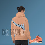 All Over Print Hoodie To Match Jordan Crimson Bliss 5s Retro