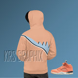 All Over Print Hoodie To Match Jordan Crimson Bliss 5s Retro
