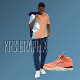 All Over Print Shirt To Match Jordan Crimson Bliss 5s Retro