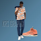 All Over Print Shirt To Match Jordan Crimson Bliss 5s Retro