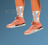 Socks To Match Jordan Crimson Bliss 5s Retro