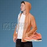 Windbreaker Hoodie To Match Jordan Crimson Bliss 5s Retro