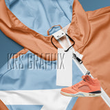Windbreaker Hoodie To Match Jordan Crimson Bliss 5s Retro