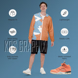 Windbreaker Hoodie To Match Jordan Crimson Bliss 5s Retro