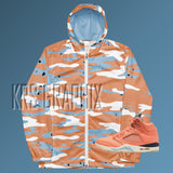 Windbreaker Hoodie To Match Jordan Crimson Bliss 5s Retro