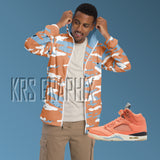 Windbreaker Hoodie To Match Jordan Crimson Bliss 5s Retro