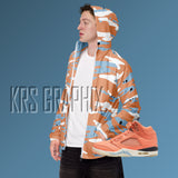 Windbreaker Hoodie To Match Jordan Crimson Bliss 5s Retro
