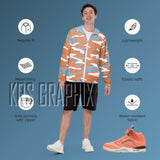 Windbreaker Hoodie To Match Jordan Crimson Bliss 5s Retro
