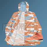 Windbreaker Hoodie To Match Jordan Crimson Bliss 5s Retro