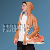 Windbreaker Hoodie To Match Jordan Crimson Bliss 5s Retro