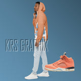 Windbreaker Hoodie To Match Jordan Crimson Bliss 5s Retro