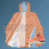 Windbreaker Hoodie To Match Jordan Crimson Bliss 5s Retro