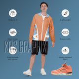 Windbreaker Hoodie To Match Jordan Crimson Bliss 5s Retro
