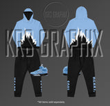 Sneaker Match Hoodie To Match Jordan UNC 5s Retro Flames