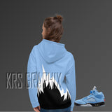 Sneaker Match Hoodie To Match Jordan UNC 5s Retro Flames