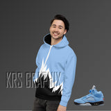 Sneaker Match Hoodie To Match Jordan UNC 5s Retro Flames