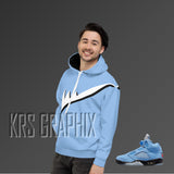 Sneaker Match Hoodie To Match Jordan UNC 5s Retro FIVES