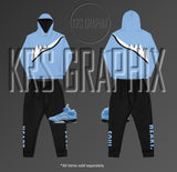 Sneaker Match Hoodie To Match Jordan UNC 5s Retro FIVES