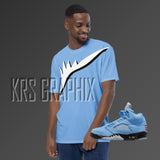 Full Print Sneaker Match AOP Shirt To Match Jordan UNC 5s Retro -  'Fives'