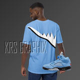 Full Print Sneaker Match AOP Shirt To Match Jordan UNC 5s Retro -  'Fives'