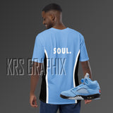 Full Print Sneaker Match AOP Shirt To Match Jordan UNC 5s Retro -  'Heart & Soul'