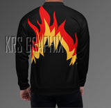 Jordan 7 Citrus 7s Bomber | Citrus 7s Jacket | Jordan Sneaker Match Jacket Flames