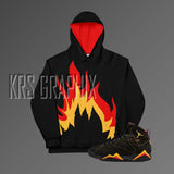 Jordan 7 Citrus Hoodie Match Citrus 7s Hoodie Flames