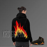 Jordan 7 Citrus Hoodie Match Citrus 7s Hoodie Flames