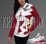 Cardinal Red 3s Bomber Jacket