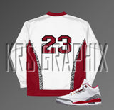 Cardinal Red 3s Bomber Jacket