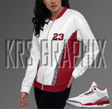 Cardinal Red 3s Bomber Jacket