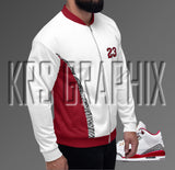Cardinal Red 3s Bomber Jacket