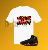 Couples' KING Shirt to Match Jordan 7 Citrus 7s Shirt | Citrus 7s Shirt | Sneaker Match Tee