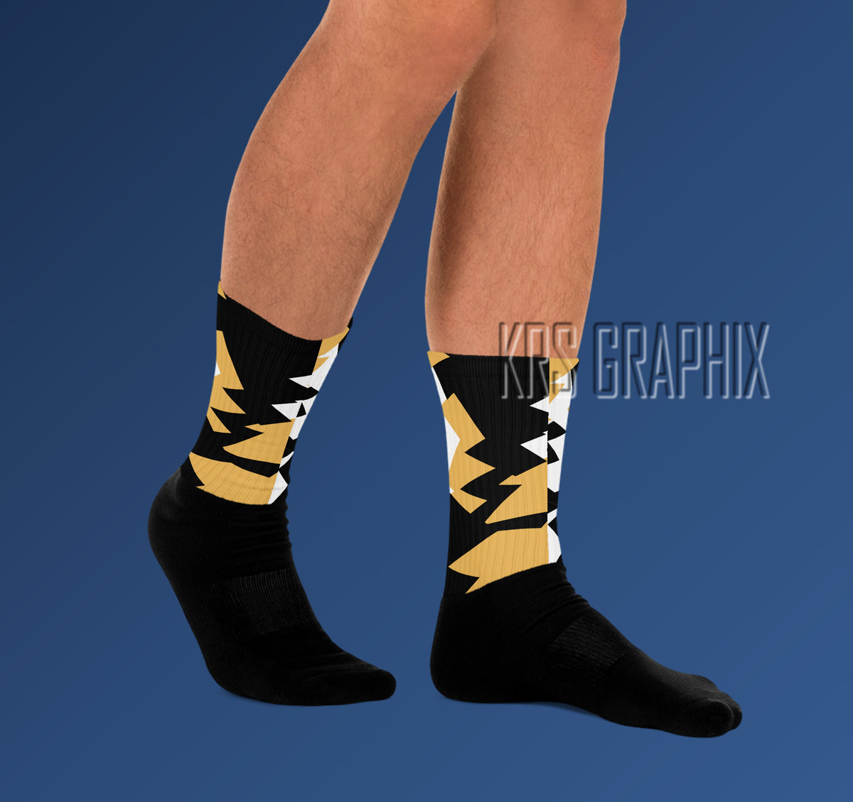 Black and outlet gold jordan socks