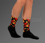 Socks To Match Jordan Citrus 7 Retro | Citrus 7 Socks | Jordan 7 Socks