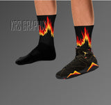 Socks To Match Jordan Citrus 7 Retro | Citrus 7 Socks | Jordan 7 Socks
