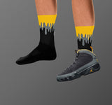 Uni Gold 9 University Gold All Over Print Socks