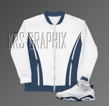 Bomber Jacket Match Jordan 6 Midnight Navy - Midnight Navy 6s Bomber Jacket