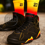 Socks To Match Jordan Citrus 7 Retro | Citrus 7 Socks | Jordan 7 Socks