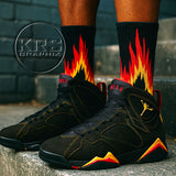 Socks To Match Jordan Citrus 7 Retro | Citrus 7 Socks | Jordan 7 Socks