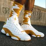 Socks To Match Jordan 13 Wheat - Jagged