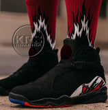 Socks To Match Jordan 8 Playoffs - Flames