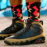 Socks To Match Jordan 9 Olive - Jagged