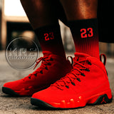 Socks Match Jordan 9 Chile Red / Red Thunder 4 - Chile Red 9s/ Red Thunder 4s Socks 23