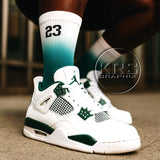 Socks To Match Jordan 4 Oxidized Green - Fade Away