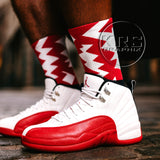 Socks To Match Jordan 12 Cherry - Jagged