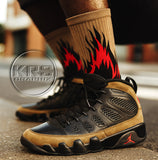 Socks To Match Jordan 9 Olive - Fire