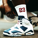 Socks To Match Jordan 6 Olympic - White 23
